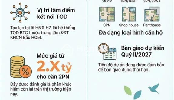 The NEST Midori Park - 34m2 - giá dự kiến 1,7 Tỷ - 1PN1WC - TP Mới Bình Dương - Ảnh 1