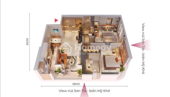 Siêu phẩm 2PN Sơn Trà – Hướng Đông Nam, Đông Bắc - Ảnh 1