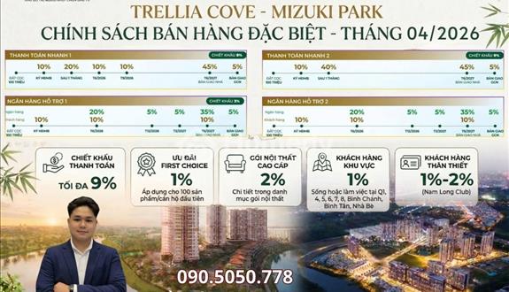 📢 Căn hộ trellia cove – chính sách tháng 4 chiết khấu lên đến 15.5% - Ảnh 1