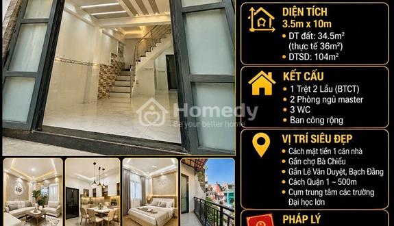 💥Mặt tiền thụt 42/ Huỳnh Đình Hai. P14( nay là P. Bình Thạnh ) 💫DT: 3.5m*10m ,vuông A4,  - Ảnh 1
