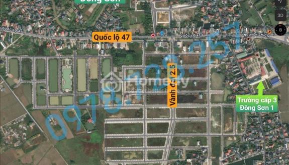 Siêu rẻ lô áp góc 125m2 mặt tiền 6m đường 20,5m đại đô thị Đông Sơn TP Thanh Hóa giá chỉ 1,2 tỷ - Ảnh 1