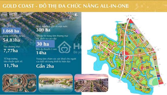 Bán nhà phố liền kề dự án Gold Coast Vũng Tàu, 120m2 view đẹp - Ảnh 1