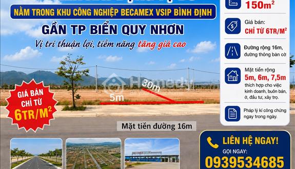 Bán lô đất nằm trong lòng VSIP Bình Định, giao thông thuận tiện, nhiều tiện ích - Ảnh 1
