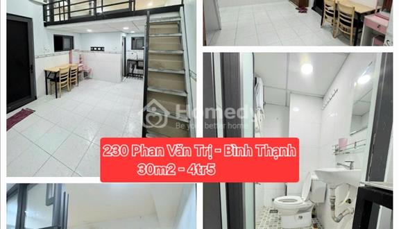 Phòng Có Gác Rộng 30m2 - Full Nội Thất - Phan Văn Trị - Gần ĐH Văn Lang - Chợ Bà Chiểu - Ảnh 1