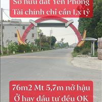 Cần bán lô đất ngõ ô tô 76,6m2 gần Samsung Bắc Ninh, tài chính dễ mua dễ bán