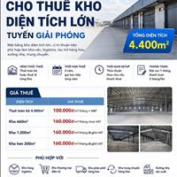 Cho thuê kho tuyến Giải Phóng - Diện tích từ 200 - 4.400m2