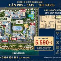 Căn góc 3N giá cực tốt,phân khu cao cấp Paris giá chỉ 5,59 tỷ, tiến độ cực giãn