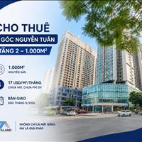 Cho thuê tầng 2 lô góc Nguyễn Tuân | Diện tích 1.000m2, View kính dễ nhận diện thương hiệu