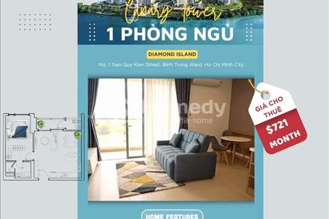 Đảo Kim Cương Quận 2 | [Cho Thuê]: Căn Hộ 1PN - View Sông.⭕