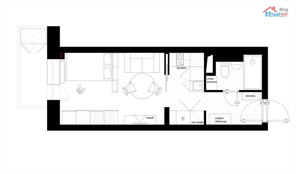 Thiết kế căn hộ chỉ với diện tích 25 m2