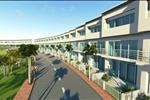 Khu dân cư Nam Sài Gòn Riverside lấy lối thiết kế uốn cong tạo cảnh quan hài hòa với dòng chảy của con kênh, đồng thời giúp tối ưu hóa luồng khí tự nhiên đến từng căn hộ.