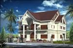 Biệt thự 400 m2 (hai mặt tiền) với mái ngói đỏ hồng truyền thống, xen kẽ vườn hoa cây xanh, nằm bên cạnh hai tuyến đường đối ngoại của dự án là đường Tân Hội và đường Đan Hoài.