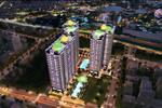 Phối cảnh dự án căn hộ Diamond Lotus Lake View dưới trời đêm thành phố