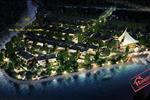 Jamona Home Resort lấp lánh ánh đèn như những vì sao nổi lên trên dòng sông Vĩnh Bình yên ả.