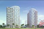 Tòa nhà được thiết kế với phong cách hiện đại hòa quyện với màu xanh của lá hoa, cây cỏ xanh tươi là một điểm nhấn nổi bật trên con Đường Nguyễn Văn Linh tuyệt đẹp.