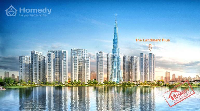 Phối cảnh tổng thể tòa tháp đôi Landmark Plus