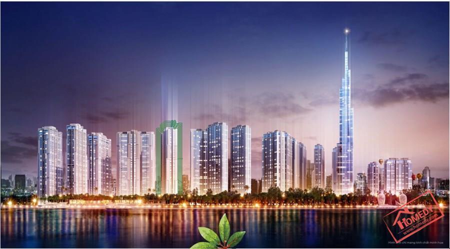 Phối cảnh tổng thể tòa Landmark Riverside