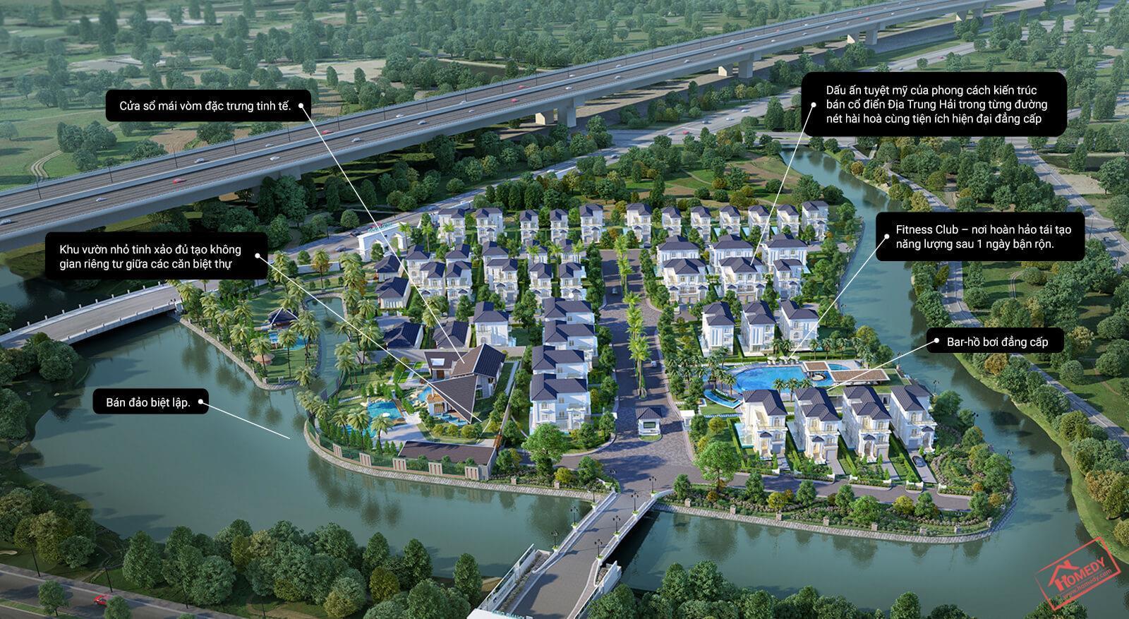 Phối cảnh tổng thể khu biệt thự The Venica