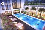 Kết nối giữa các tòa tháp của Chung cư The K Park là khu bể bơi ngoài trời rộng đến hơn 200 m2 mang lại một không gian xanh và tươi mát.