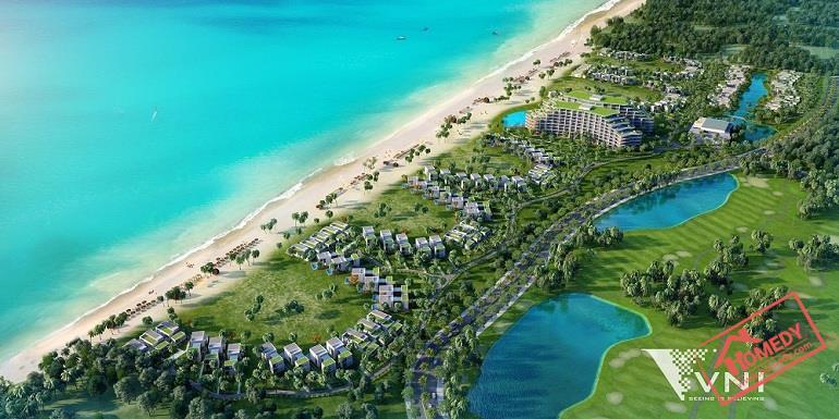 phoi canh tong the du an Vinpearl Nam Hội An resort & villas