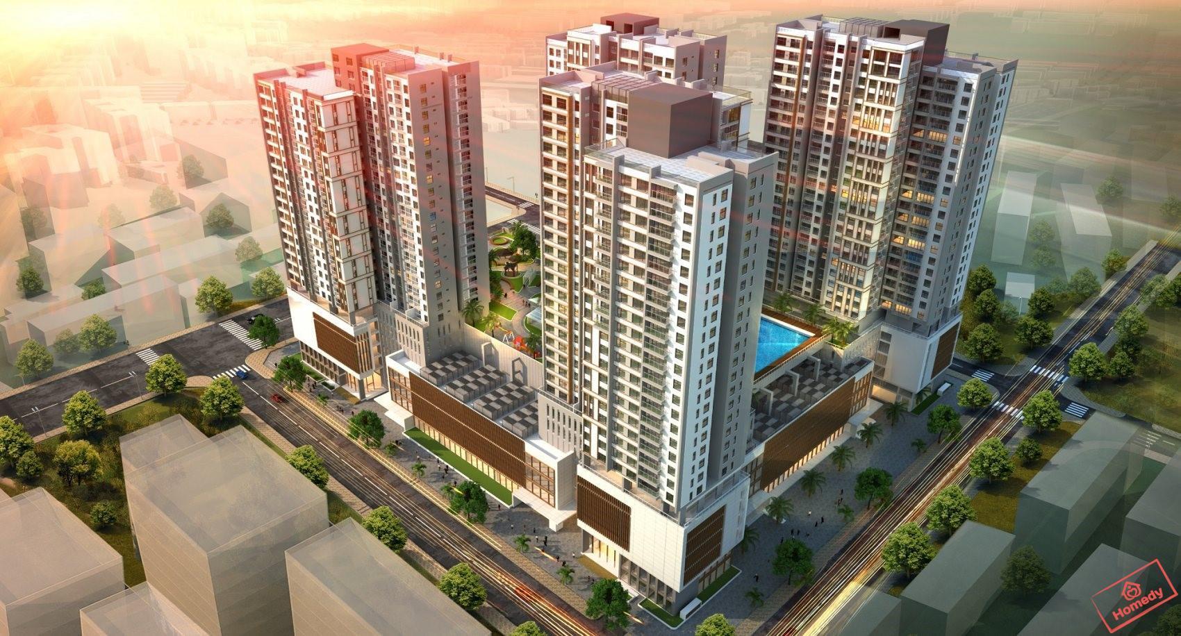 Phối cảnh tổng thể khu căn hộ Xi Grand Court