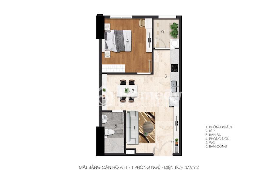 Mặt bằng Citrine Apartment