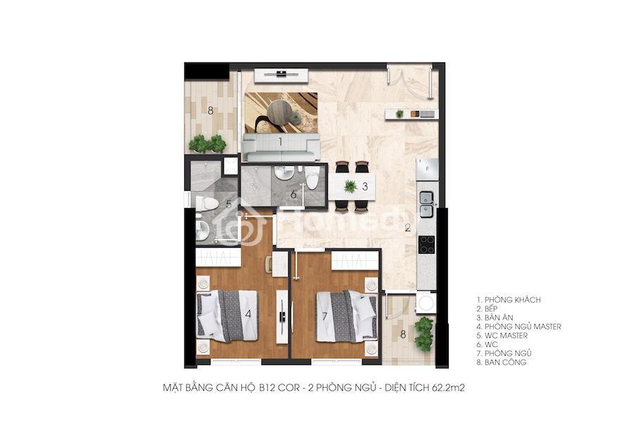 Mặt bằng căn hộ Citrine Apartment