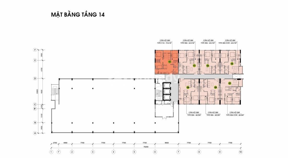 Mặt bằng Citrine Apartment