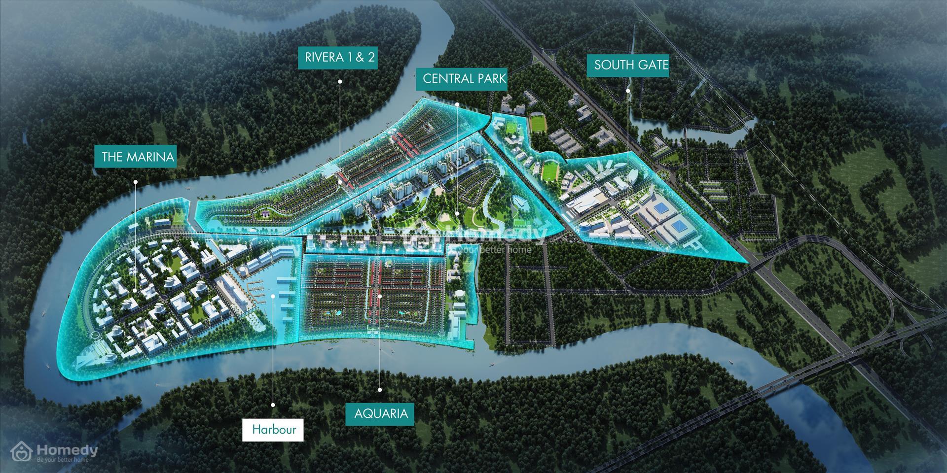 Phối cảnh tổng thể khu đô thị Waterpoint Nam Long