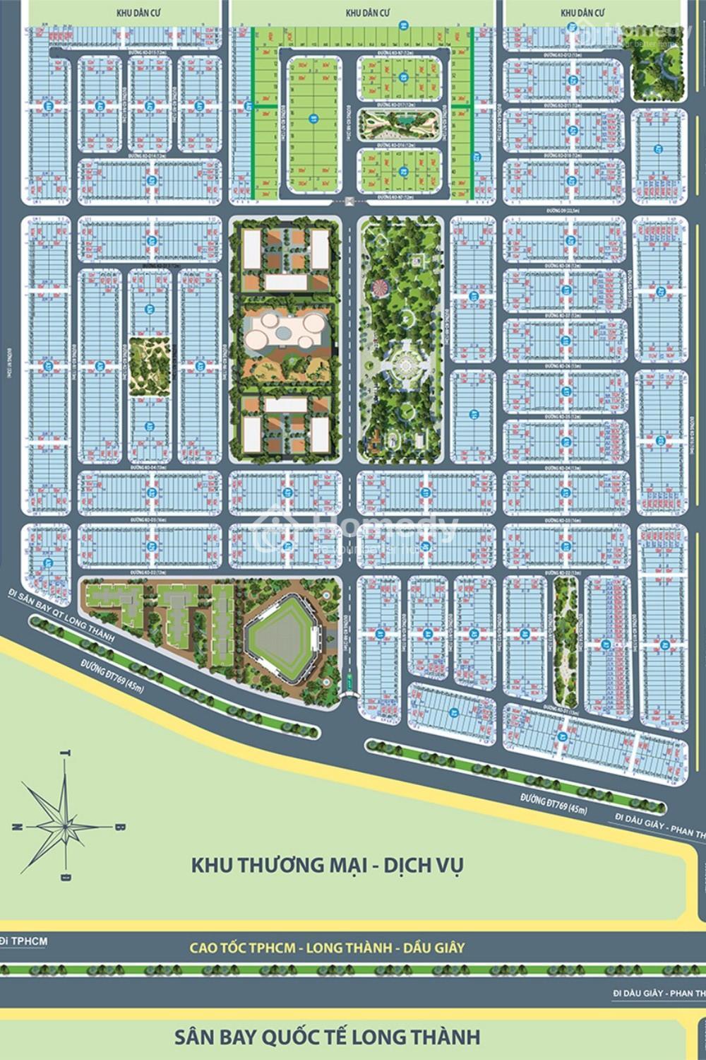 Mặt bằng Khu đô thị Century City Long Thành