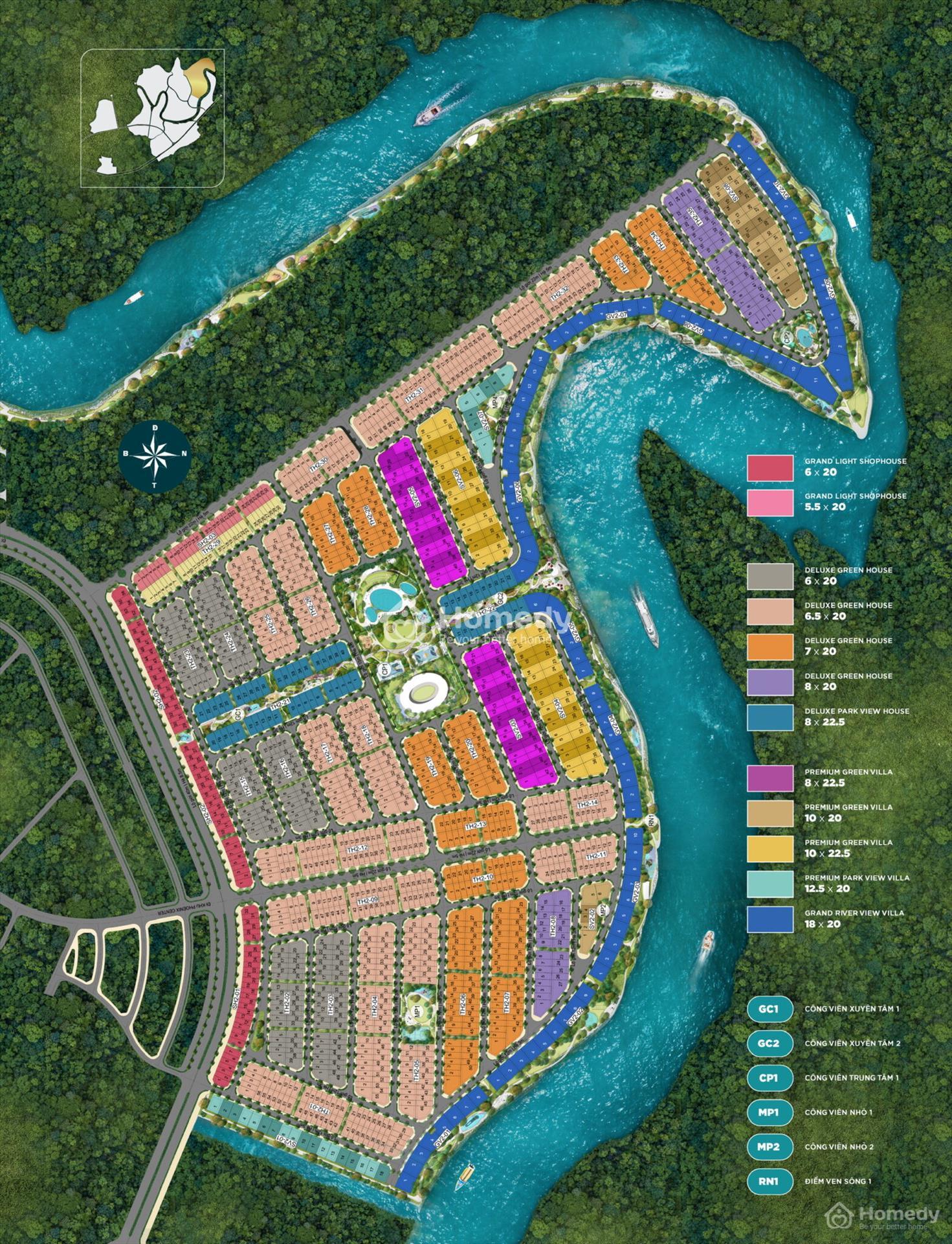 Mặt bằng tổng thể phân khu Phoenix South