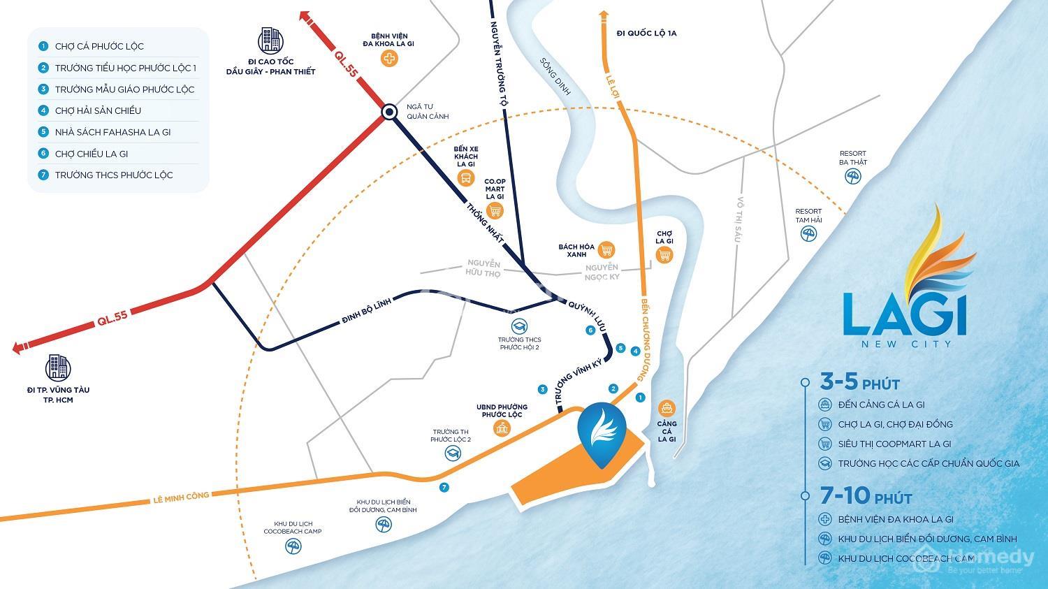 Vị trí của dự án Lagi New City: