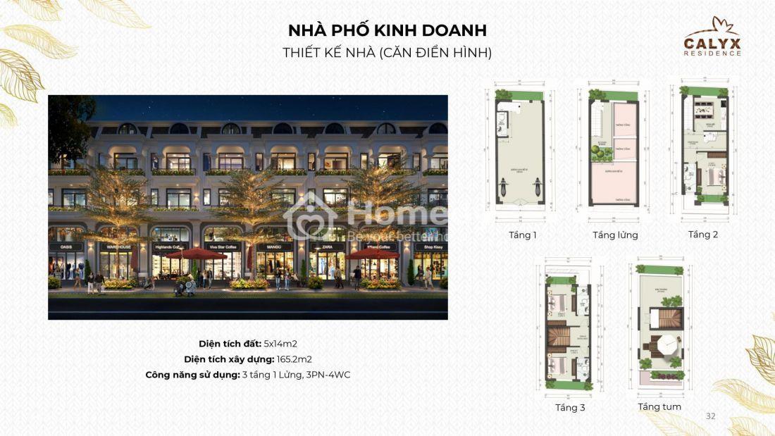 Khu nhà phố kinh doanh ở Calyx Residence