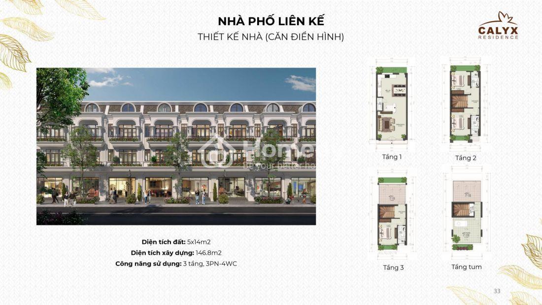 Nhà phố liên kế dự án Calyx Residence