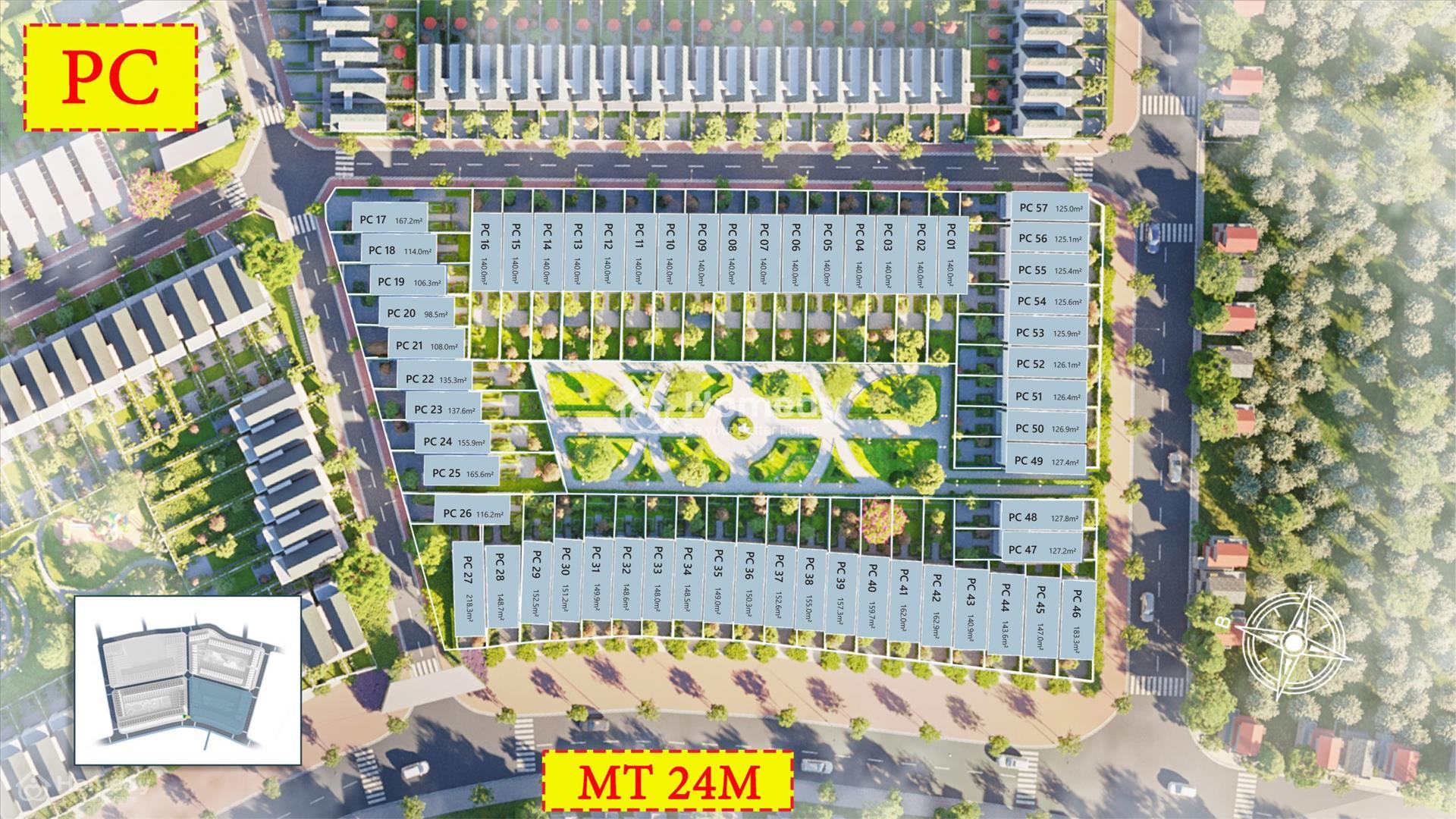 Mặt bằng phân khu C - Panamera Bảo Lộc