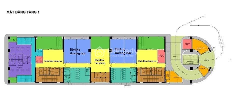 Mặt Bằng dự án Tây Hồ Riverview -  Tầng 1