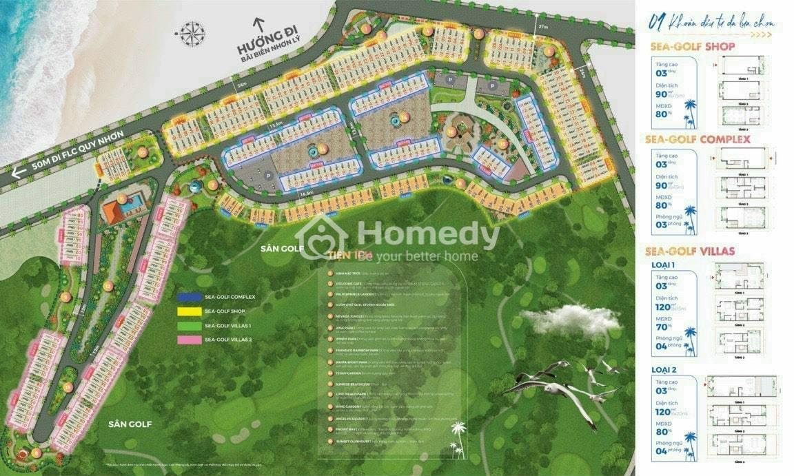 Mặt bằng Dự án Homeliday Eo Gió
